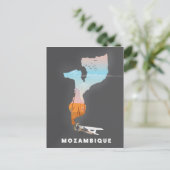 Mozambique-kaart Briefkaart (Staand voorkant)