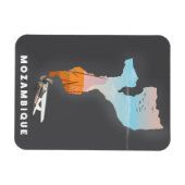 Mozambique-kaart Magneet (Horizontaal)