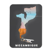 Mozambique-kaart Magneet (Verticaal)