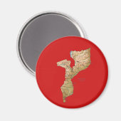 Mozambique Kaart Magneet (Voorkant / Achterkant)