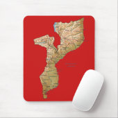 Mozambique Map Mousepad Muismat (Met muis)