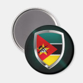 Mozambique Metallic Emblem Magneet (Voorkant / Achterkant)