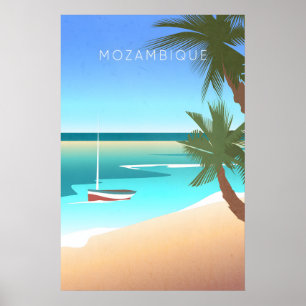 Mozambique Minimaal Reisposter Poster