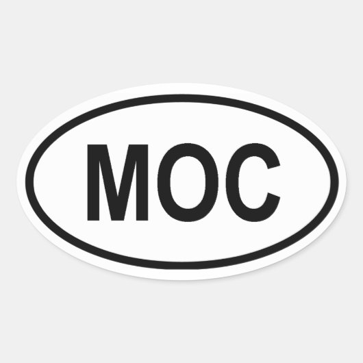 Mozambique "MOC" Ovale Sticker (Voorkant)