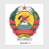 Mozambique National Emblem Patriotic Sticker (Vel)