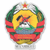 Mozambique National Emblem Patriotic Sticker (Voorkant)