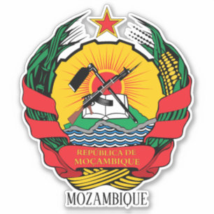 Mozambique National Emblem Patriotic Sticker