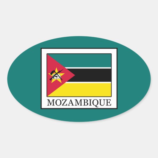 Mozambique Ovale Sticker (Voorkant)