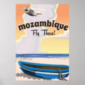 Mozambique — reisposter afdrukken poster (Voorkant)