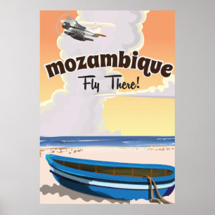Mozambique reisposter print