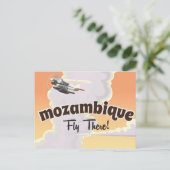 Mozambique reisposter print briefkaart (Staand voorkant)