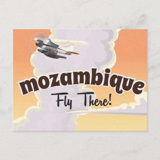 Mozambique reisposter print briefkaart (Voorkant)