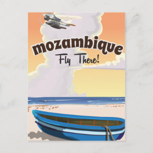 Mozambique reisposter print briefkaart