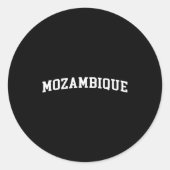 Mozambique  ronde sticker (Voorkant)