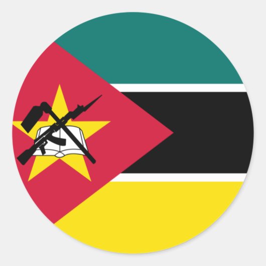 mozambique ronde sticker (Voorkant)