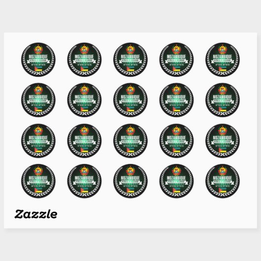 Mozambique Ronde Sticker (Vel)