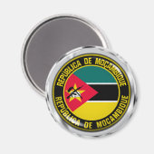 Mozambique Round Emblem Magneet (Voorkant / Achterkant)