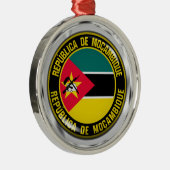 Mozambique Round Emblem Metalen Ornament (Rechts)