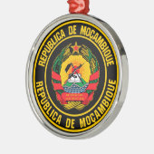 Mozambique Round Emblem Metalen Ornament (Links)