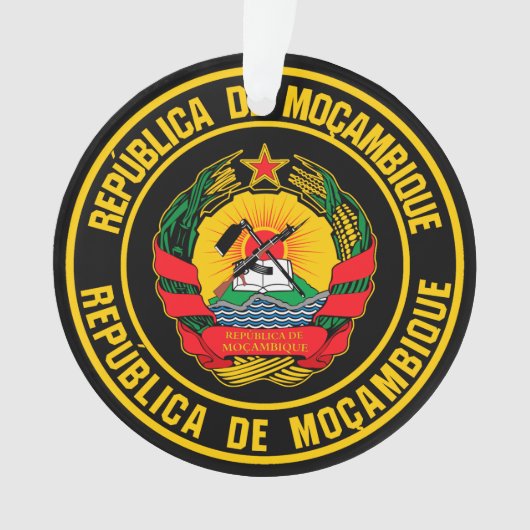 Mozambique Round Emblem Ornament (voorkant)