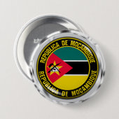Mozambique Round Emblem Ronde Button 7,6 Cm (Voorkant /achterkant)