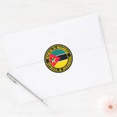 Mozambique Round Emblem Ronde Sticker (Envelop)