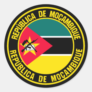 Mozambique Round Emblem Ronde Sticker