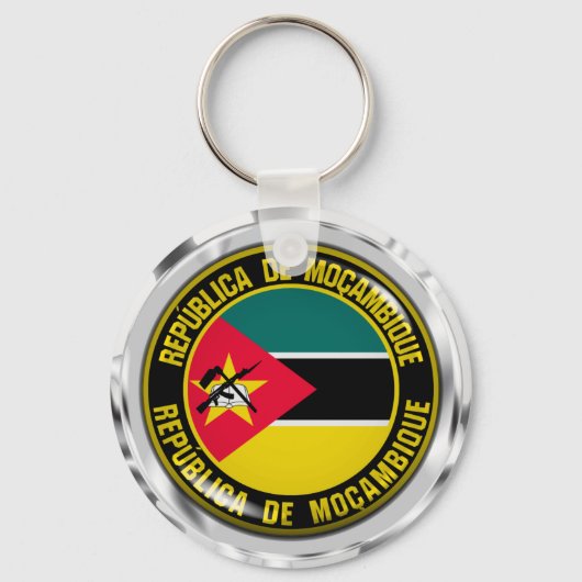 Mozambique Round Emblem Sleutelhanger (Voorkant)