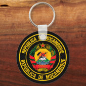 Mozambique Round Emblem Sleutelhanger (Voorkant)
