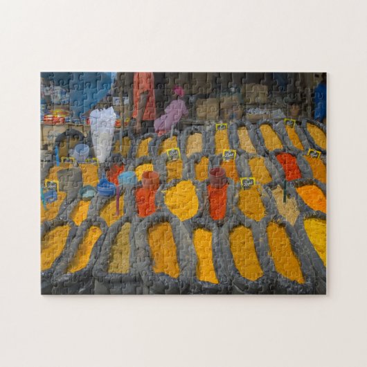 Mozambique Specerijenmarkt. Legpuzzel (Horizontaal)