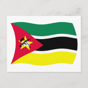 Mozambique Vlag Ansichtkaart Briefkaart