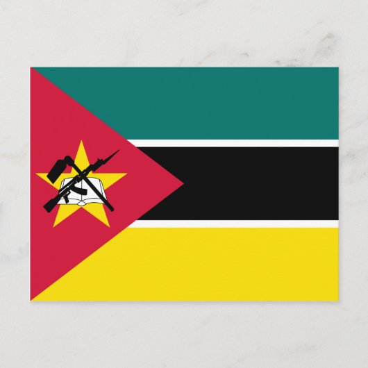 Mozambique Vlag Briefkaart (Voorkant)