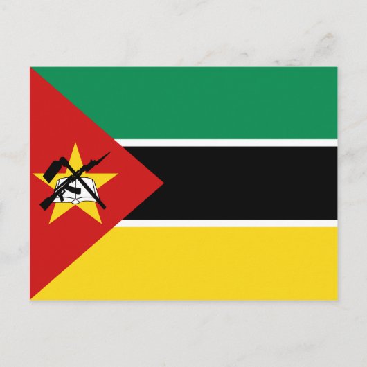 Mozambique Vlag Briefkaart (Voorkant)