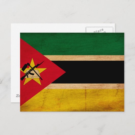 Mozambique vlag briefkaart (Voorkant / Achterkant)