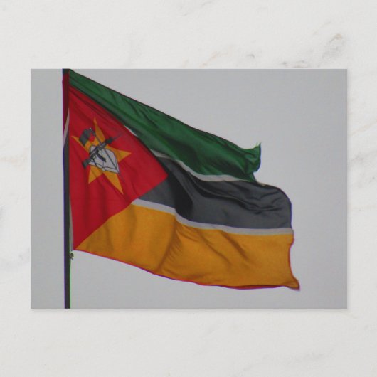mozambique vlag briefkaart (Voorkant)