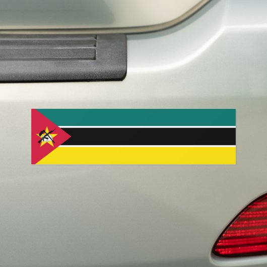Mozambique vlag bumpersticker (Op auto)