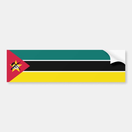 Mozambique vlag bumpersticker (Voorkant)