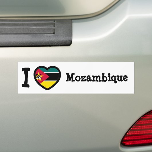 Mozambique vlag bumpersticker (Op auto)