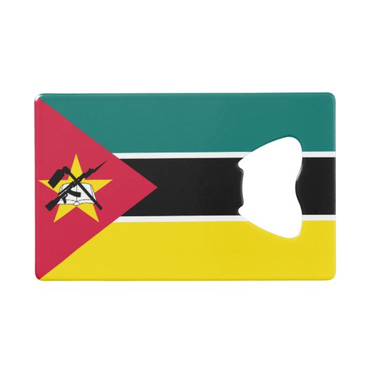 Mozambique vlag creditkaart flessenopener (Voorkant (Horizontaal))