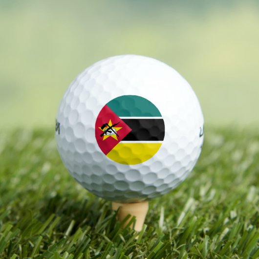 Mozambique vlag golfballen (Insitu Shirt)
