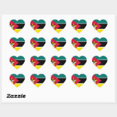 Mozambique vlag hart sticker (Vel)