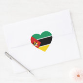 Mozambique Vlag Hart Sticker (Envelop)