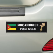 Mozambique Vlag + Kaart Bumpersticker (Op auto)