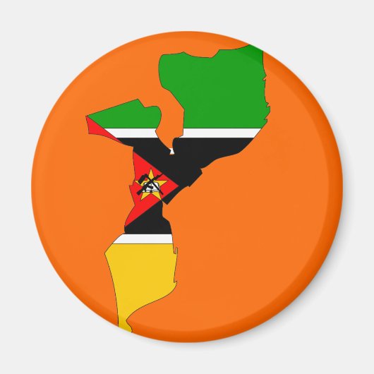 Mozambique vlag kaart magneet (Voorkant)