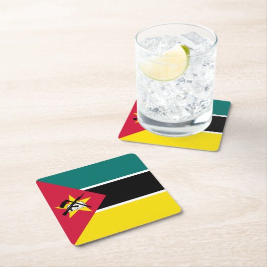 Mozambique vlag kartonnen onderzetters (Insitu)