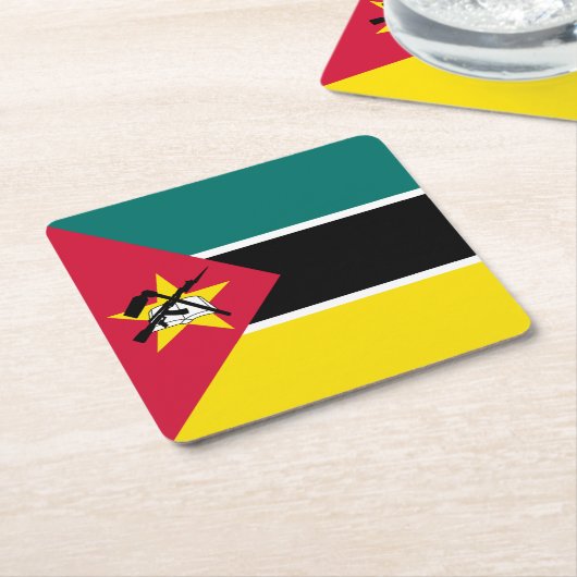 Mozambique vlag kartonnen onderzetters (Schuin)