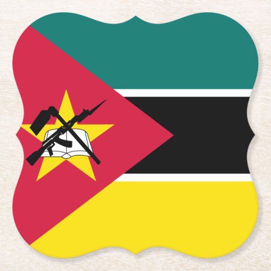 Mozambique vlag kartonnen onderzetters (Voorkant)