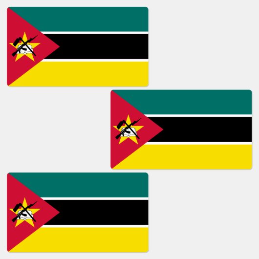 Mozambique vlag labels (Groep)