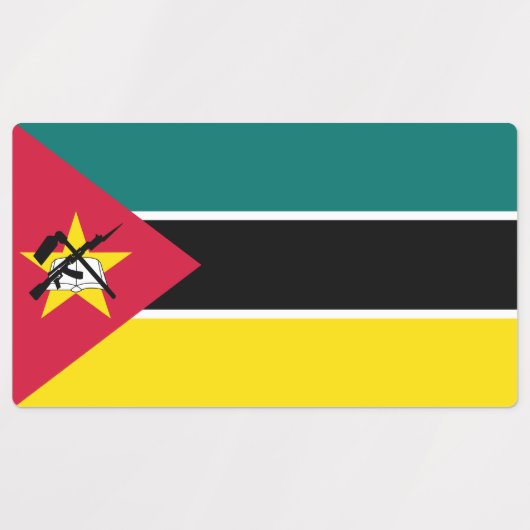 Mozambique vlag labels (Design 1)