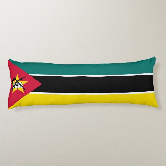 Mozambique vlag lichaamskussen (Achterkant)